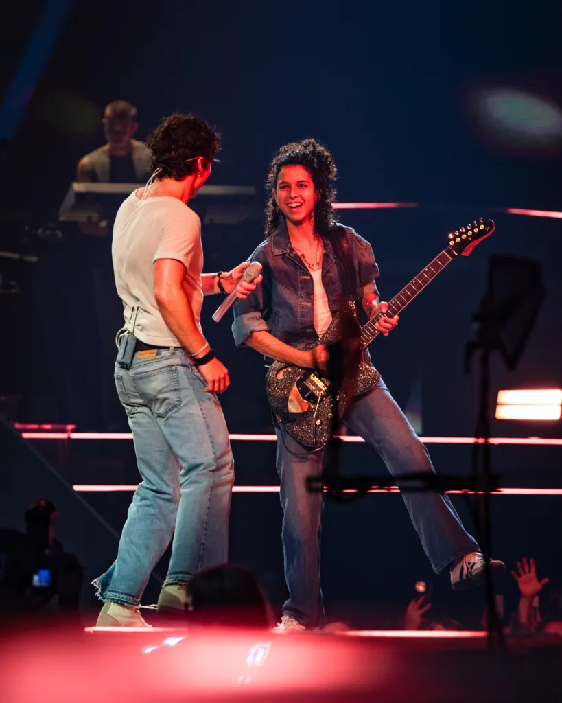 Benson Boone performing live in concert