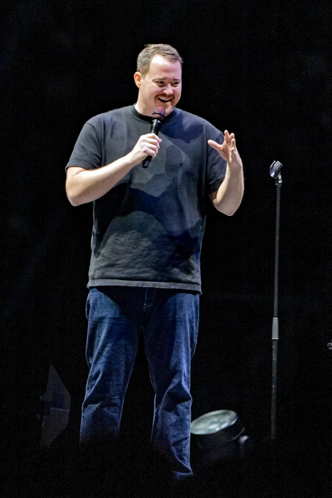 Shane Gillis performing live at MVP Arena, May 2025