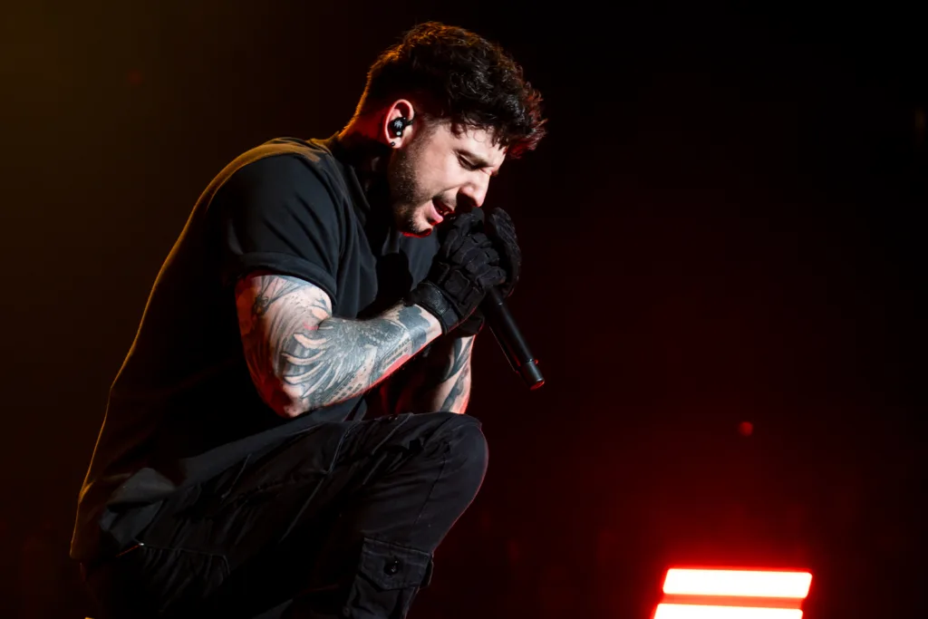 Shinedown, Coheed & Cambria, and From Ashes to New performing live in concert