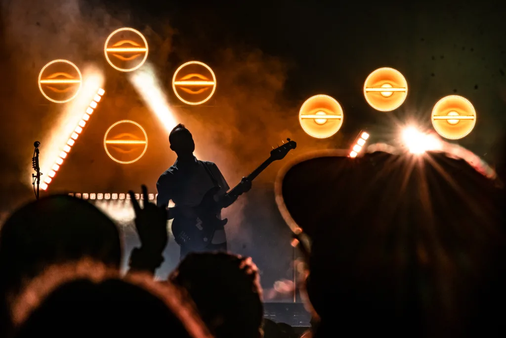 Shinedown, Coheed & Cambria, and From Ashes to New performing live in concert