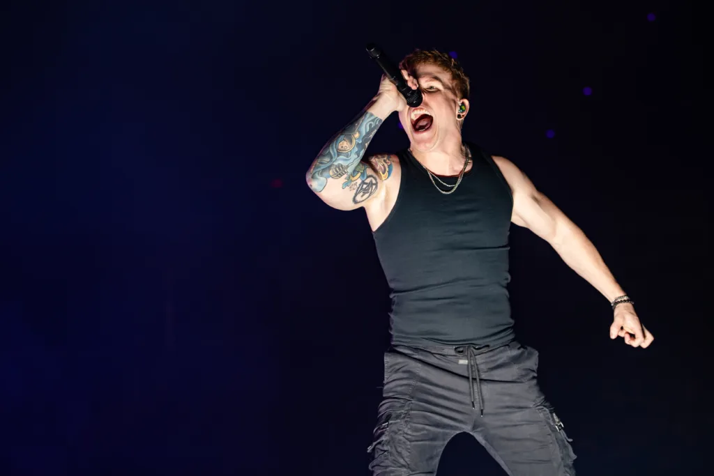 Shinedown, Coheed & Cambria, and From Ashes to New performing live in concert