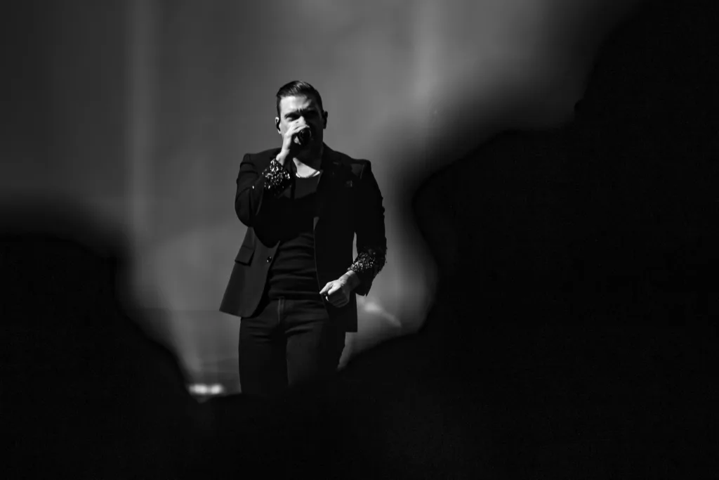 Shinedown, Coheed & Cambria, and From Ashes to New performing live in concert
